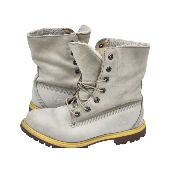 Timberland Boots Womens 8.5 Winter Snow Hiking Teddy Fleece Waterproof 8331R - Picture 4 of 4